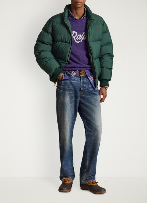Ralph Lauren Puffer jack met steekzakken en logo - detail 3 moss agate / mosgroen