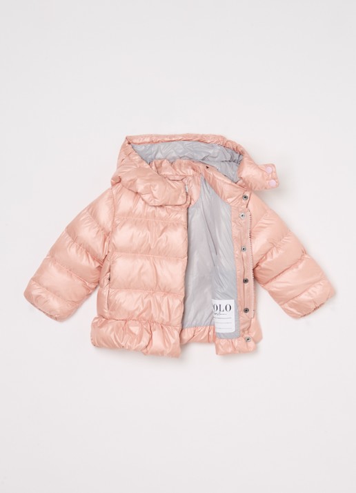 Ralph Lauren Puffer jas met donsvulling - voorkant 2 lichtroze
