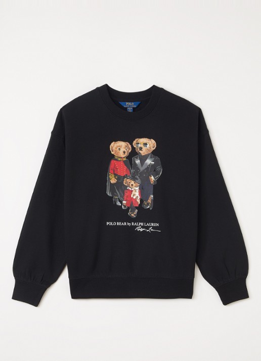 Ralph Lauren Pullover met logoborduring - voorkant zwart