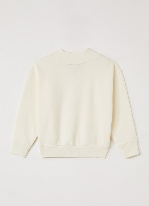 Ralph Lauren Pullover met logoborduring - voorkant 2 gebroken wit
