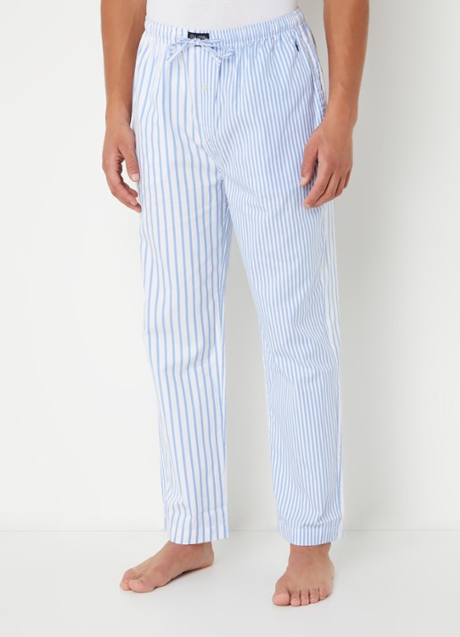 Ralph Lauren Pyjamabroek met logoprint en steekzakken - detail 2 blauw
