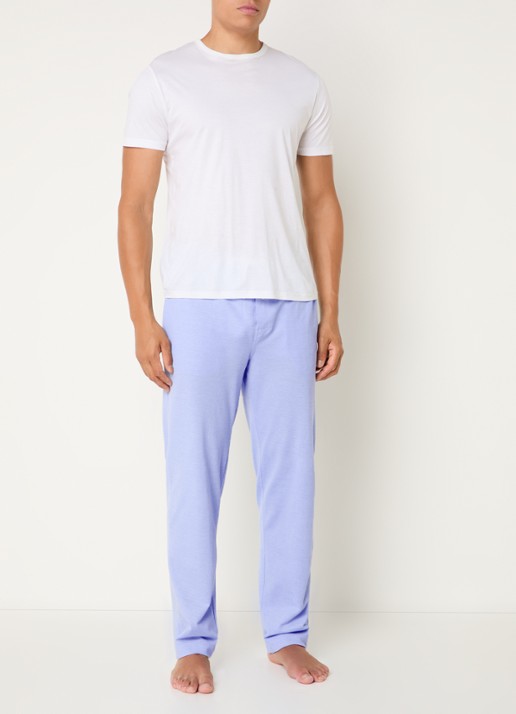 Ralph Lauren Pyjamabroek met logoprint en steekzakken - voorkant 2 lavendel