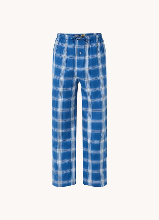 Ralph Lauren Pyjamabroek met logoprint en steekzakken - voorkant 4 indigo