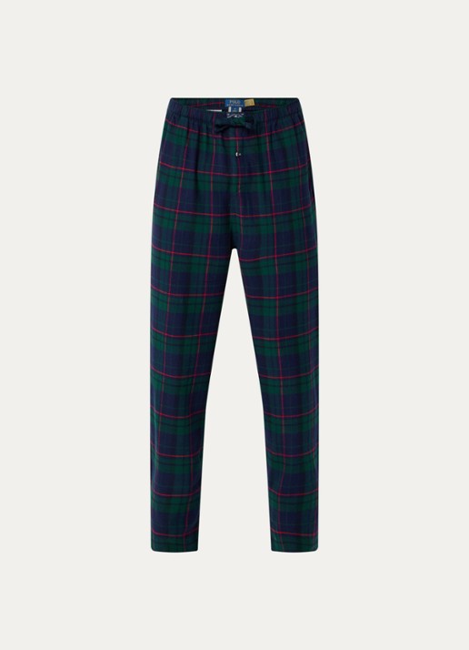 Ralph Lauren Pyjamabroek met steekzakken - voorkant 4 donkergroen