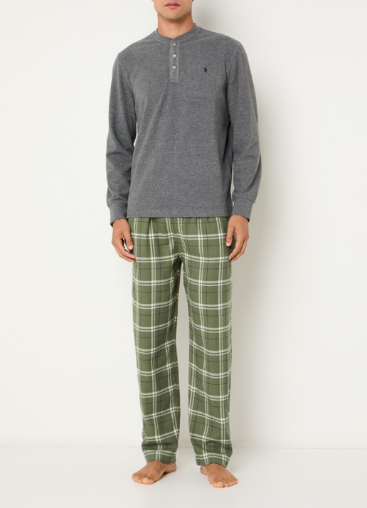 Ralph Lauren Pyjamabroek met steekzakken - voorkant 5 groen