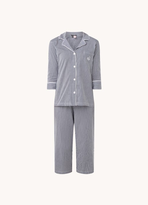 Ralph Lauren Pyjamaset met print - voorkant 3 royalblauw