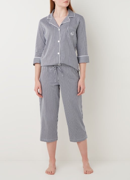 Ralph Lauren Pyjamaset met print - voorkant 4 royalblauw
