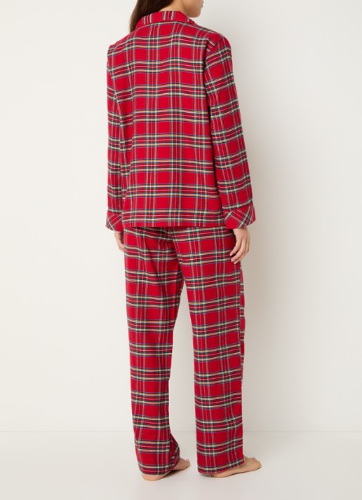 Ralph Lauren Pyjamaset met ruitdessin - achterkant 2 rood