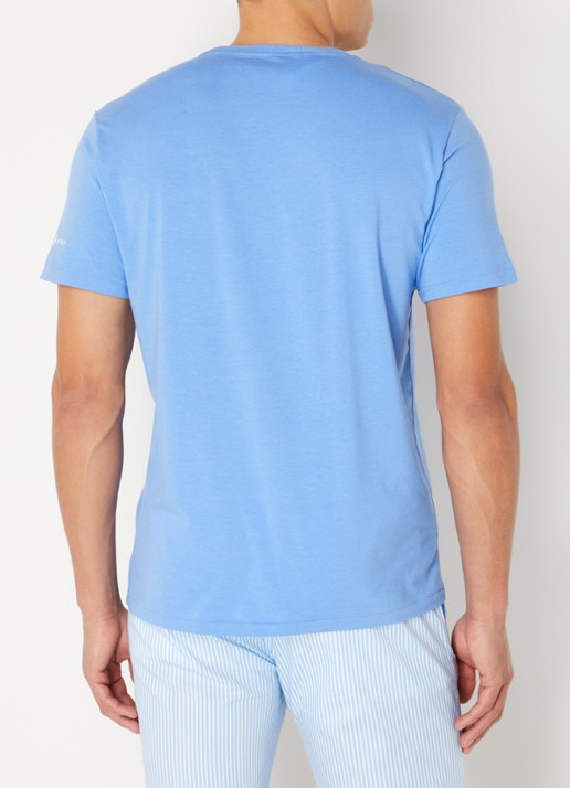 Ralph Lauren Pyjamatop met logo - achterkant 4 blauw
