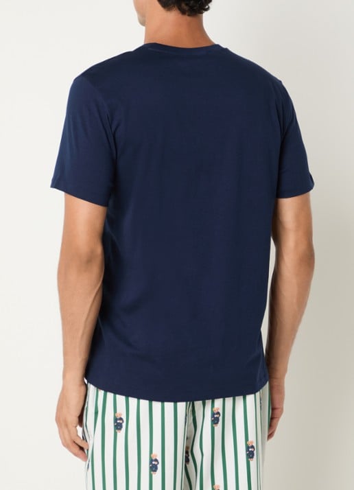 Ralph Lauren Pyjamatop met logo - achterkant donkerblauw