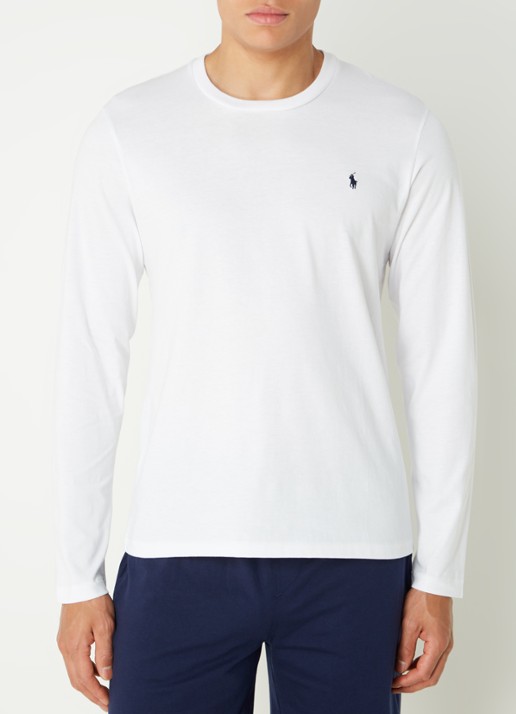 Ralph Lauren Pyjamatop met logo - detail 2 wit
