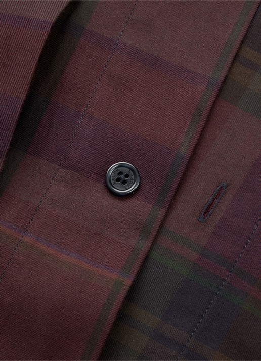 Ralph Lauren Quinn dekbedovertrek - exclusief kussenslopen - detail aubergine