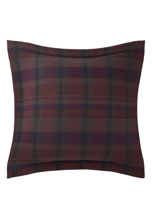 Ralph Lauren Quinn kussensloop van katoen 80TC - voorkant 3 aubergine
