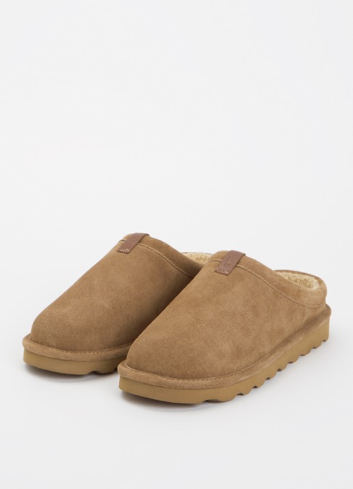 Ralph Lauren Reade clog van suède  - detail bruin