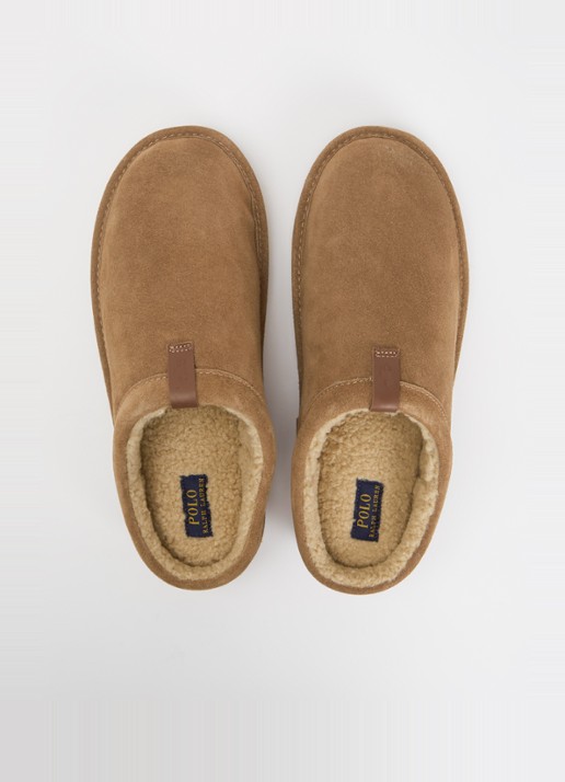 Ralph Lauren Reade clog van suède  - detail 2 bruin