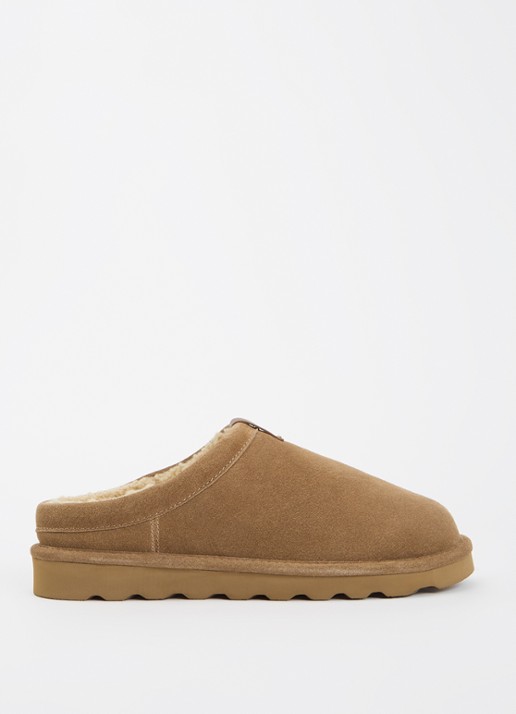 Ralph Lauren Reade clog van suède  - voorkant 5 bruin