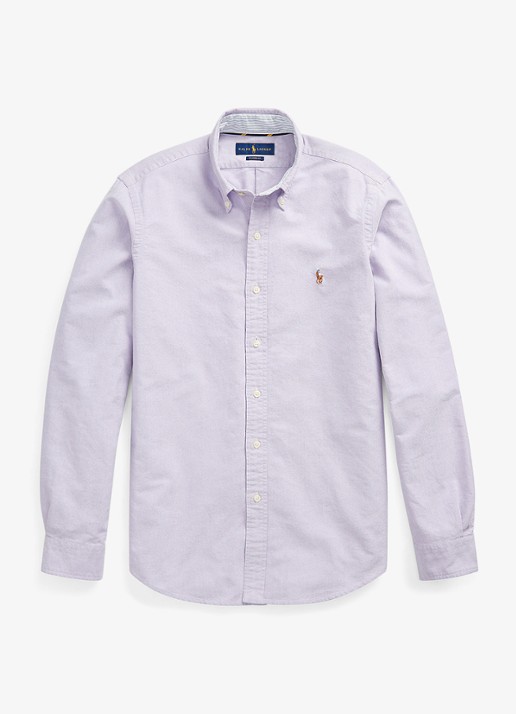 Ralph Lauren Regular fit overhemd met button down kraag - voorkant 2 4070a thistle / paars