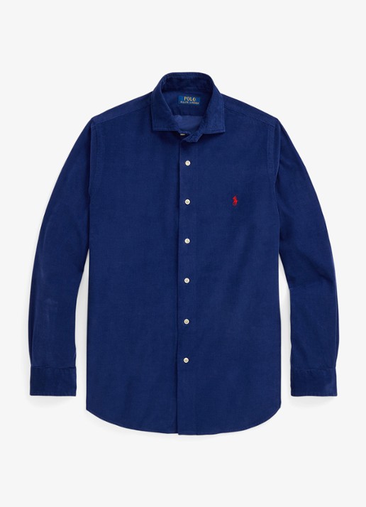Ralph Lauren Regular fit overhemd met logoborduring - voorkant 2 freshwater / donkerblauw