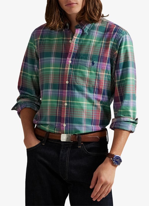 Ralph Lauren Regular fit overhemd met logoborduring - detail roze