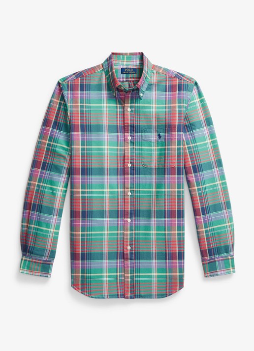 Ralph Lauren Regular fit overhemd met logoborduring - voorkant 3 roze