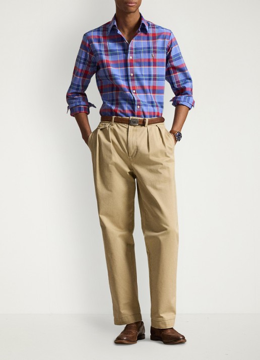 Ralph Lauren Regular fit overhemd met logoborduring - detail 5 blauw
