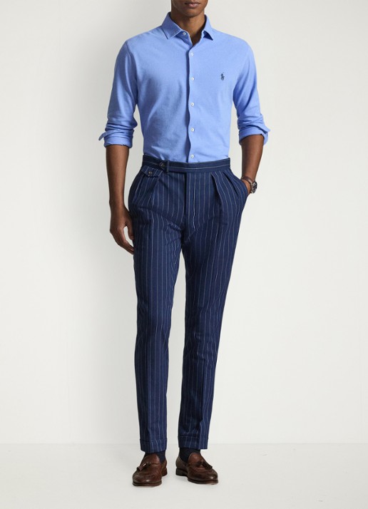 Ralph Lauren Regular fit overhemd met logoborduring - detail 2 canvas blue / blauw