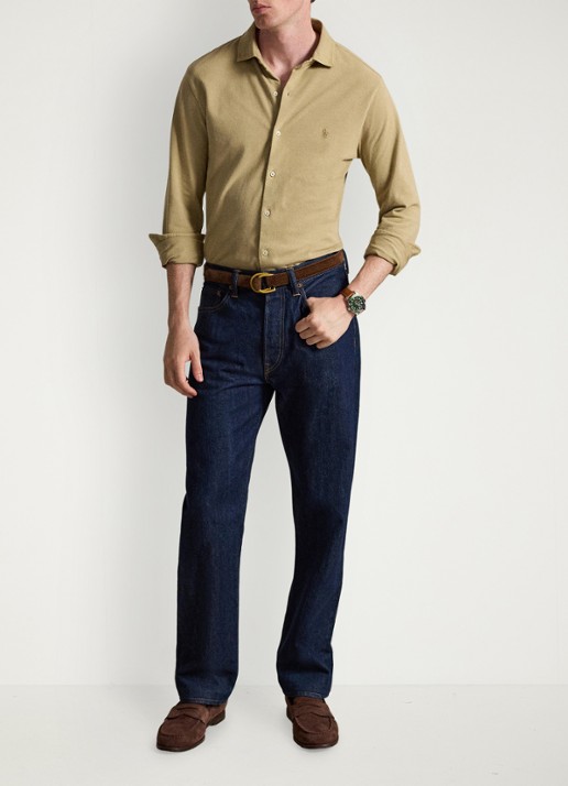 Ralph Lauren Regular fit overhemd met logoborduring - detail 3 rl khaki / khaki