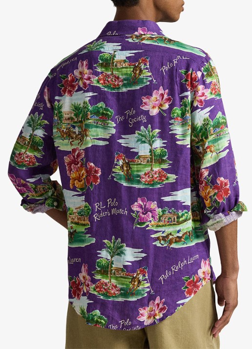 Ralph Lauren Regular fit overhemd met print - achterkant paars