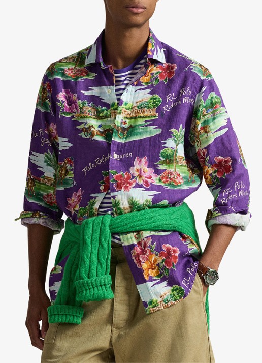 Ralph Lauren Regular fit overhemd met print - detail 2 paars