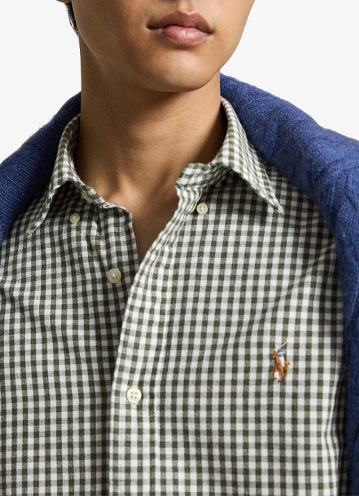 Ralph Lauren Regular fit overhemd met ruisedessin - detail 2 grijs