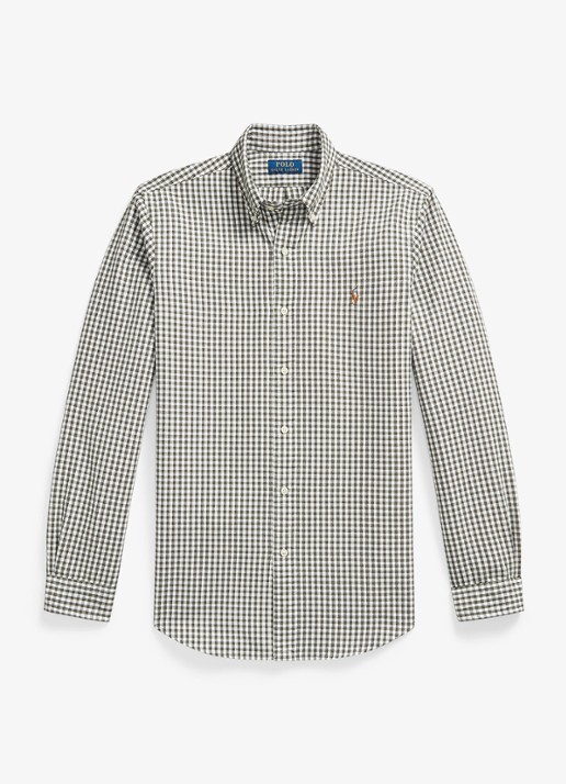Ralph Lauren Regular fit overhemd met ruisedessin - voorkant 3 grijs