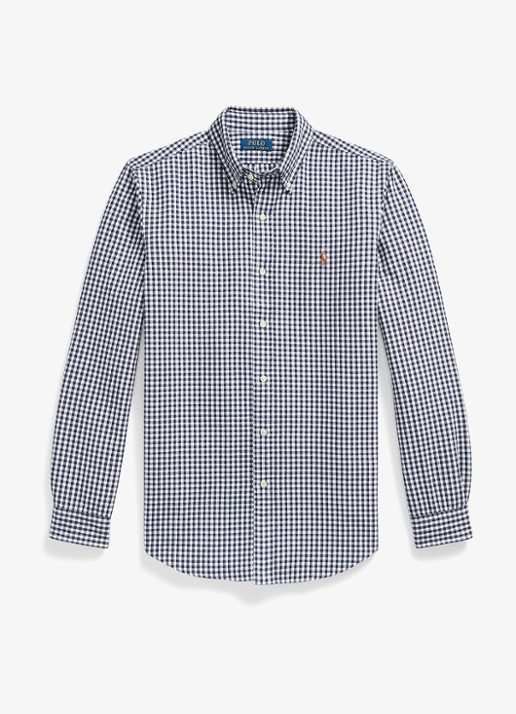 Ralph Lauren Regular fit overhemd met ruisedessin - voorkant 5 grijs