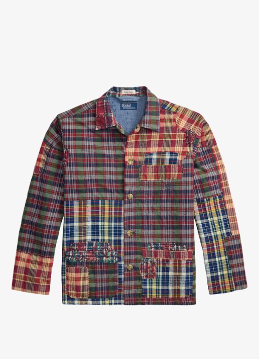 Ralph Lauren Regular fit overhemd met ruitdessin - voorkant 4 madras piecing / rood