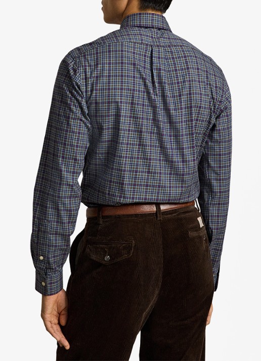 Ralph Lauren Regular fit overhemd met ruitdessin - achterkant 4 7365 blue brown multi / blauw