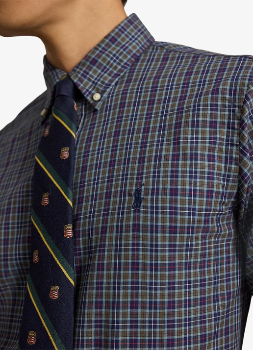 Ralph Lauren Regular fit overhemd met ruitdessin - detail 3 7365 blue brown multi / blauw