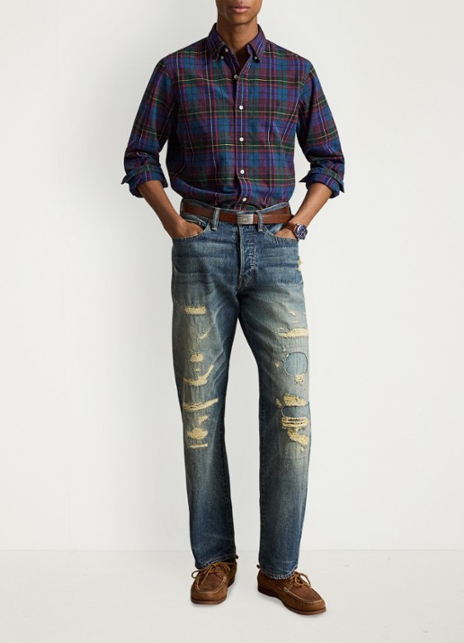 Ralph Lauren Regular fit overhemd met ruitdessin - detail 3 7436 green jewel blue multi / groen