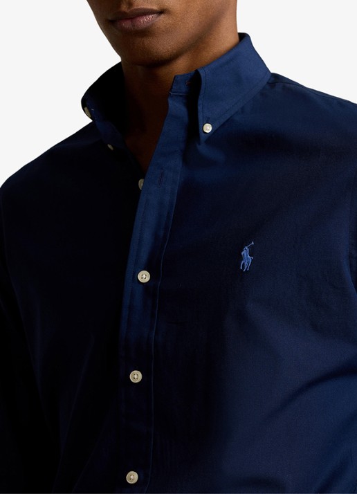 Ralph Lauren Regular fit overhemd met streepprint - detail 5 newport navy / donkerblauw