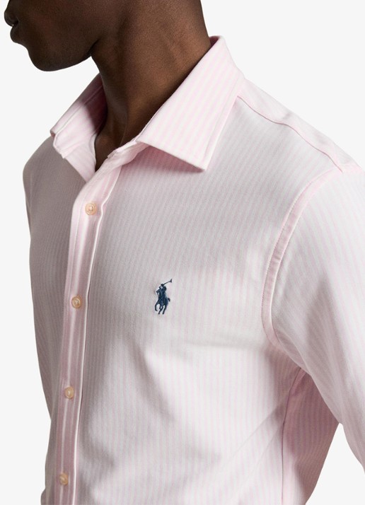 Ralph Lauren Regular fit overhemd met streepprint - detail 4 white/carmel pink / roze