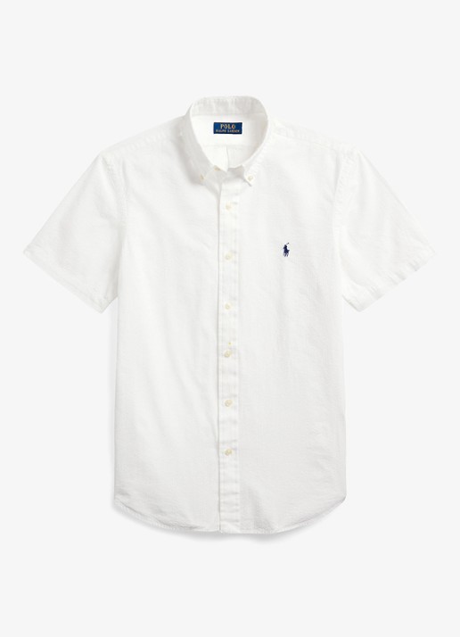 Ralph Lauren Regular fit overhemd met structuur - voorkant 3 wit