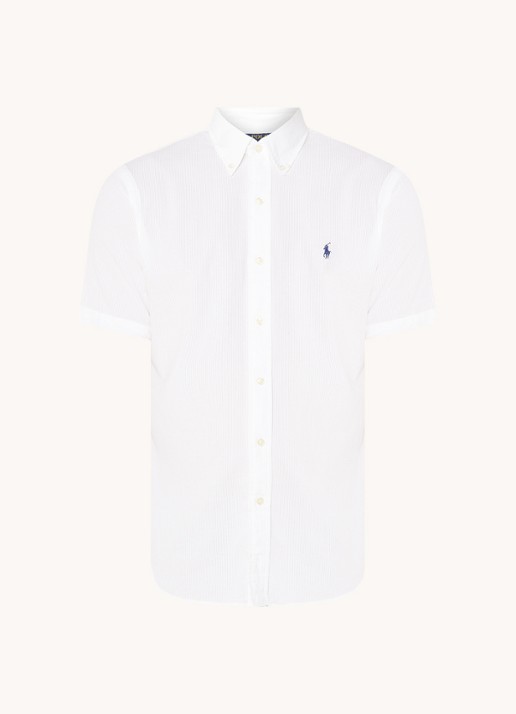 Ralph Lauren Regular fit overhemd met structuur - voorkant 5 wit
