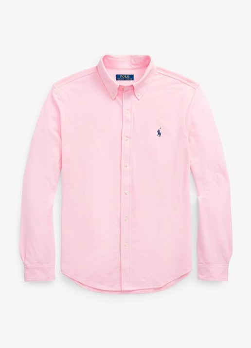 Ralph Lauren Regular fit overhemd van piqué katoen - voorkant 2 caramel pink c7952-3vi8