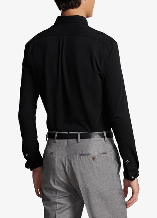 Ralph Lauren Regular fit overhemd van piqué katoen - achterkant 5 polo black / zwart 2