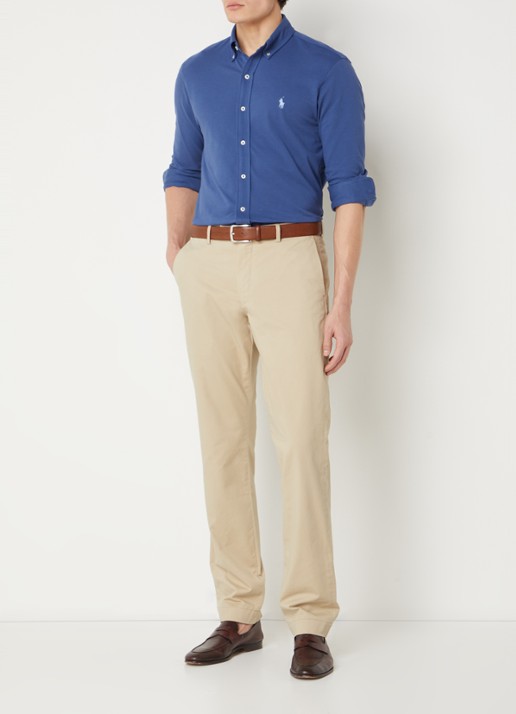 Ralph Lauren Regular fit overhemd van piqué katoen - voorkant 3 old royal / blauw