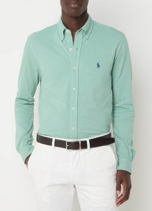 Ralph Lauren Regular fit overhemd van piqué katoen - detail 3 faded mint / mint