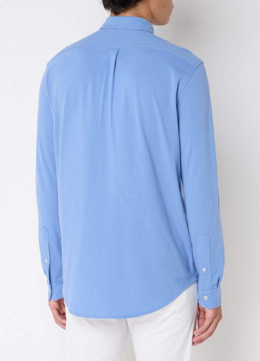 Ralph Lauren Regular fit overhemd van piqué katoen - achterkant 2 campus blue / blauwgrijs