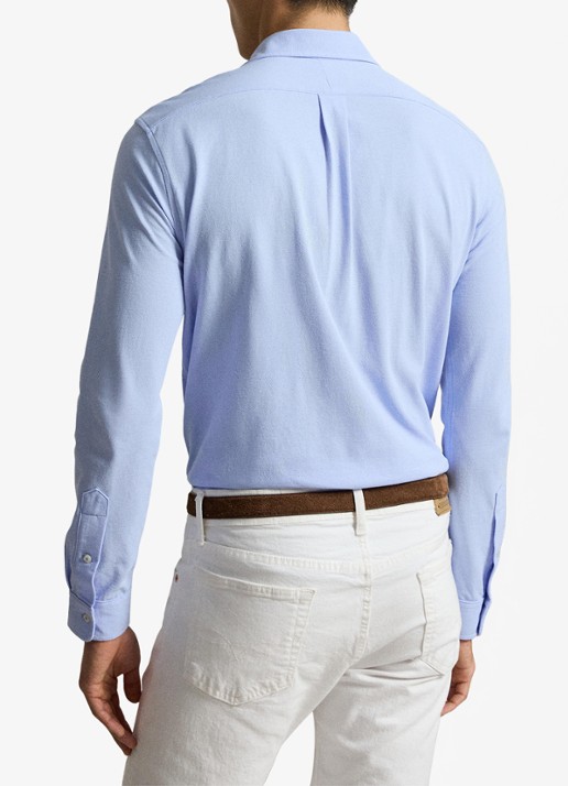 Ralph Lauren Regular fit overhemd van piqué katoen - achterkant pebble blue c7952-zy57