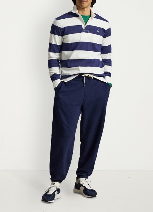 Ralph Lauren Regular fit polo met logo en streepprint - detail 2 trphy crm/bthus nvy / donkerblauw