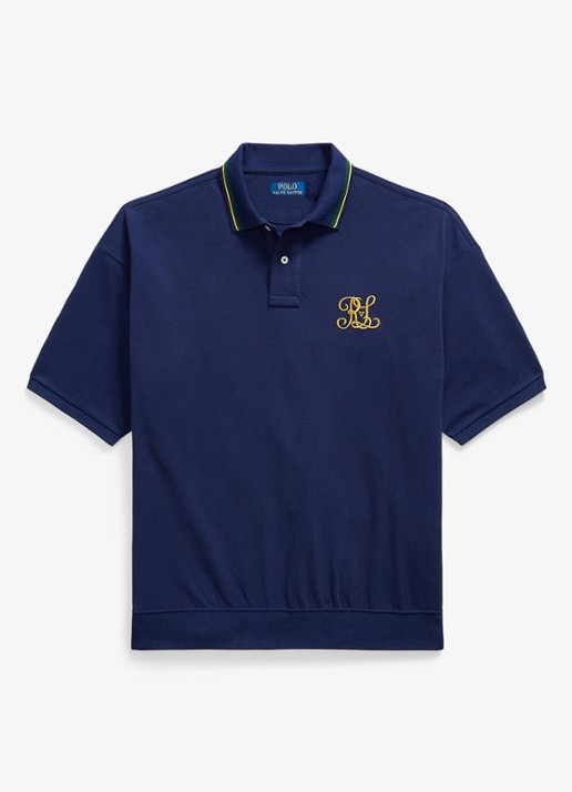 Ralph Lauren Regular fit polo met logo - voorkant newport navy / donkerblauw