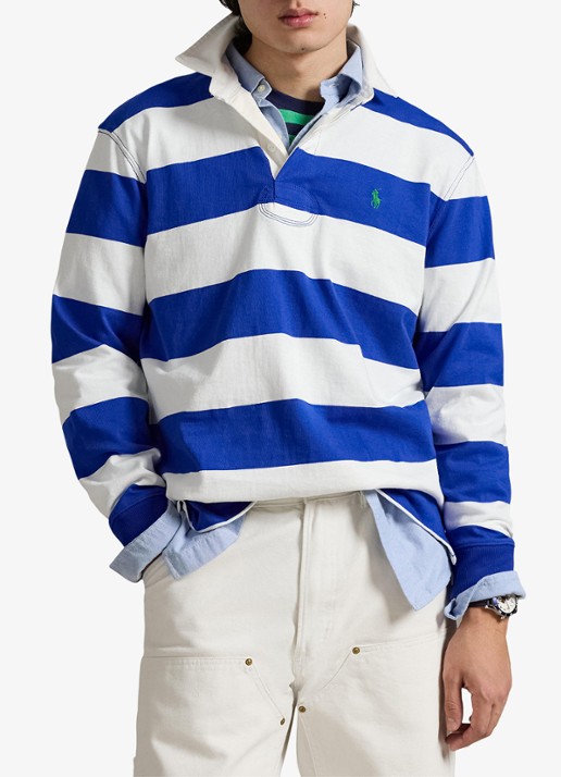 Ralph Lauren Regular fit polo met logoborduring en streepprint