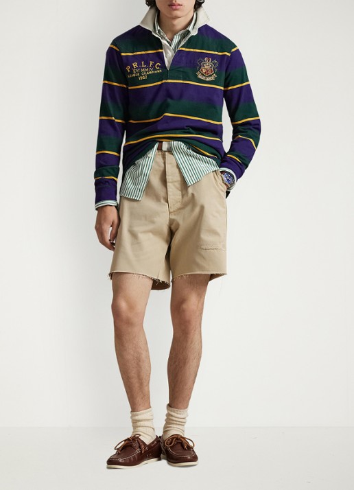 Ralph Lauren Regular fit polo met streepprint - voorkant 5 branford purple multi-3yl4
